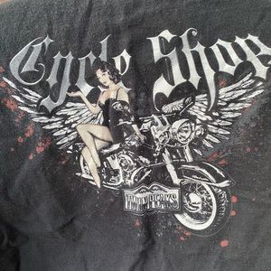 Twin Peaks Cycle Shop Graphic Motorcycle T Shirt